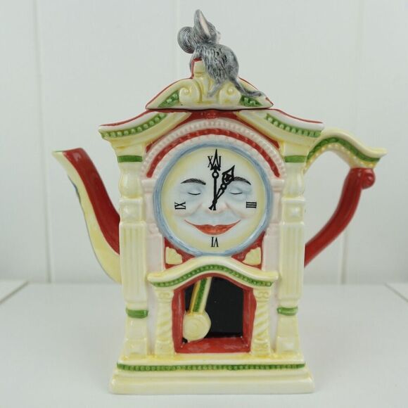 Department 56 Storybook Hickory Dickory Dock Hand Painted Tea Set Vintage - Picture 2 of 16